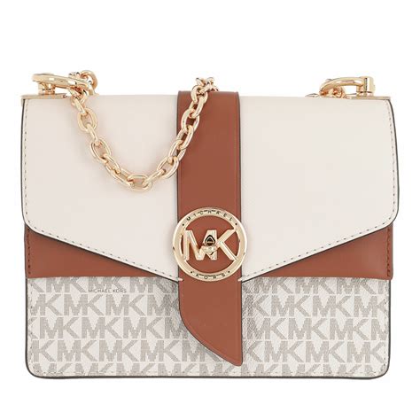 michael kors handbags brown and white